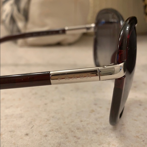 PRADA 100% Authentic Red Frame / Black, Grey Lense - Picture 4 of 11